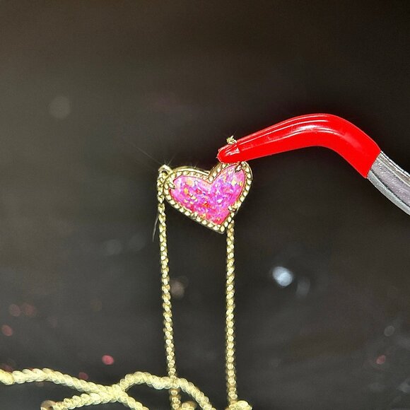 Kendra Scott Pink Heart Necklace - Picture 2 of 5